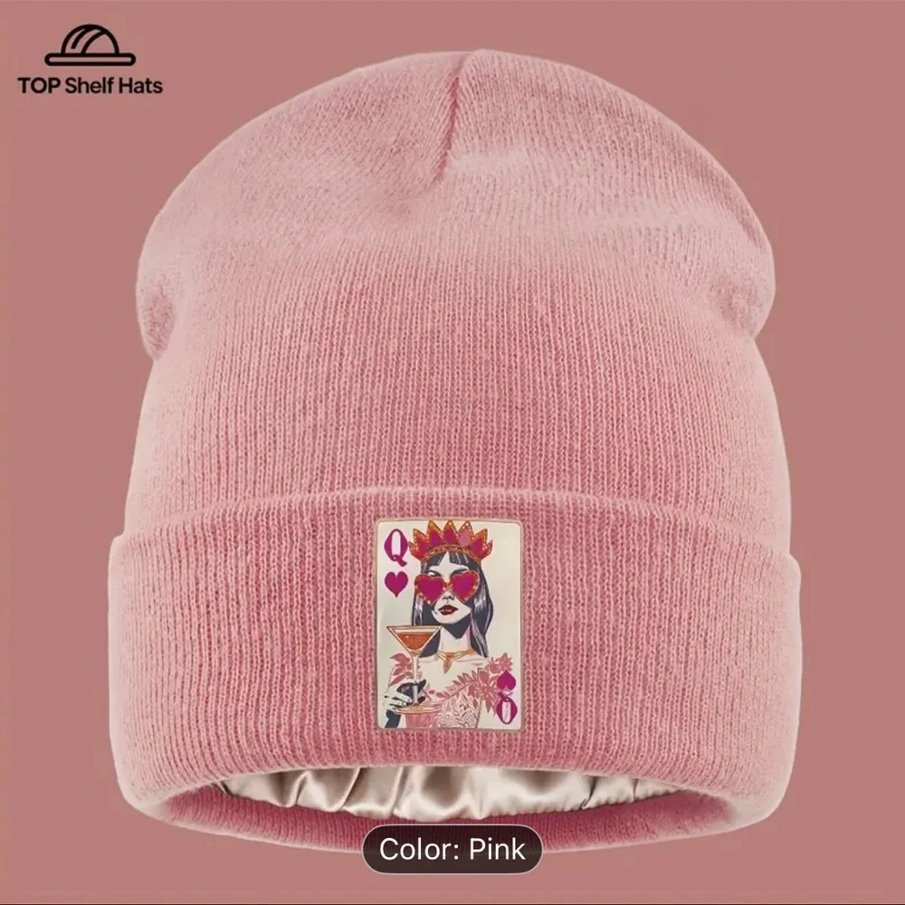 QUEEN Valentine’s PINK Beanie - Picture 2 of 3